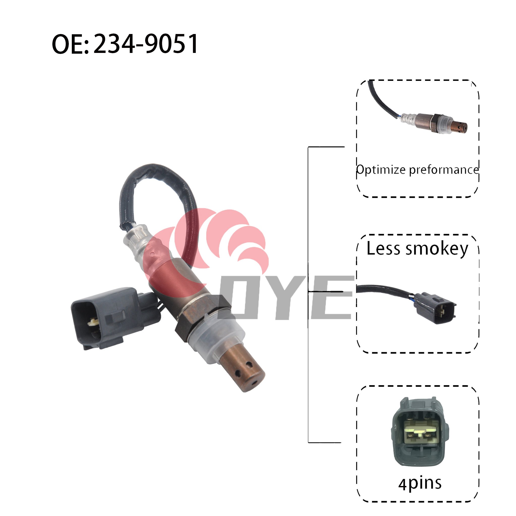 Auto oxygen oxygene sensor for Toyota yaris rav4 2016 LEXUS gs 350 234-9051 89467-04020 89467-30010