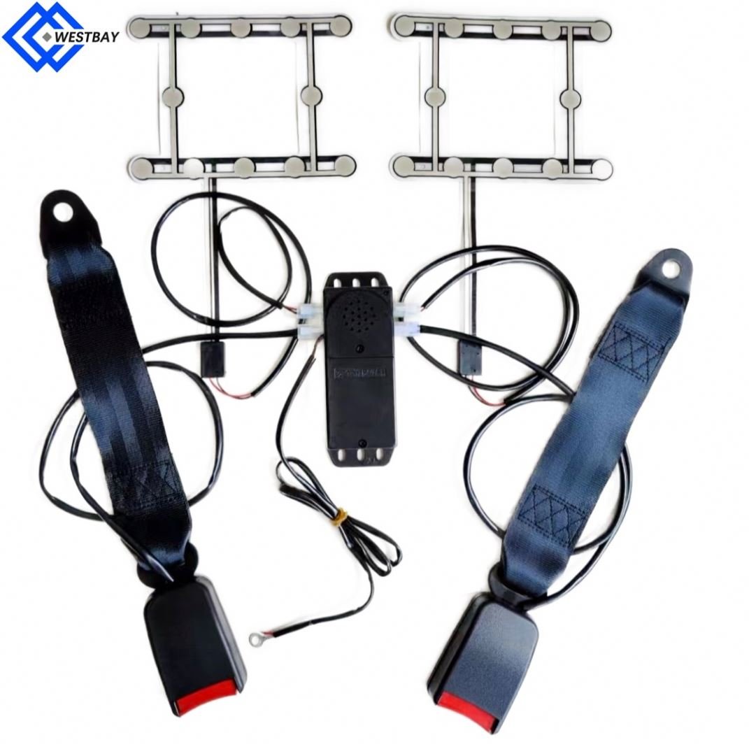 Westbay Custom Car Auto Bus Seat Occupancy Pressure Sensor Seat Belt Buckle Up Voice Remind Alarm System