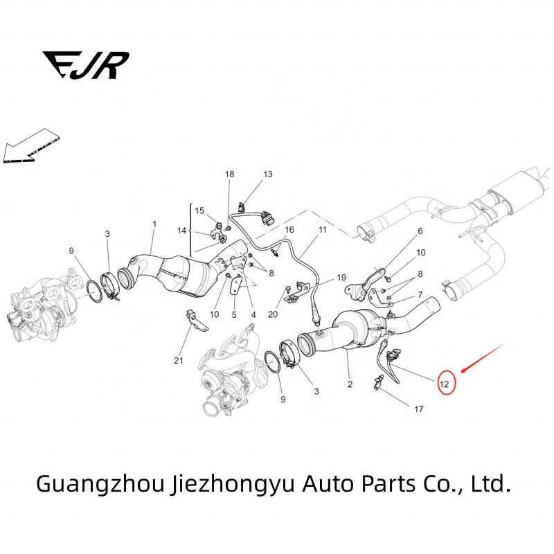 OEM 670101795 Rear oxygen sensor For Maserati Ghibli Quattroporte 3.0 BT V6 4WD 410 HP