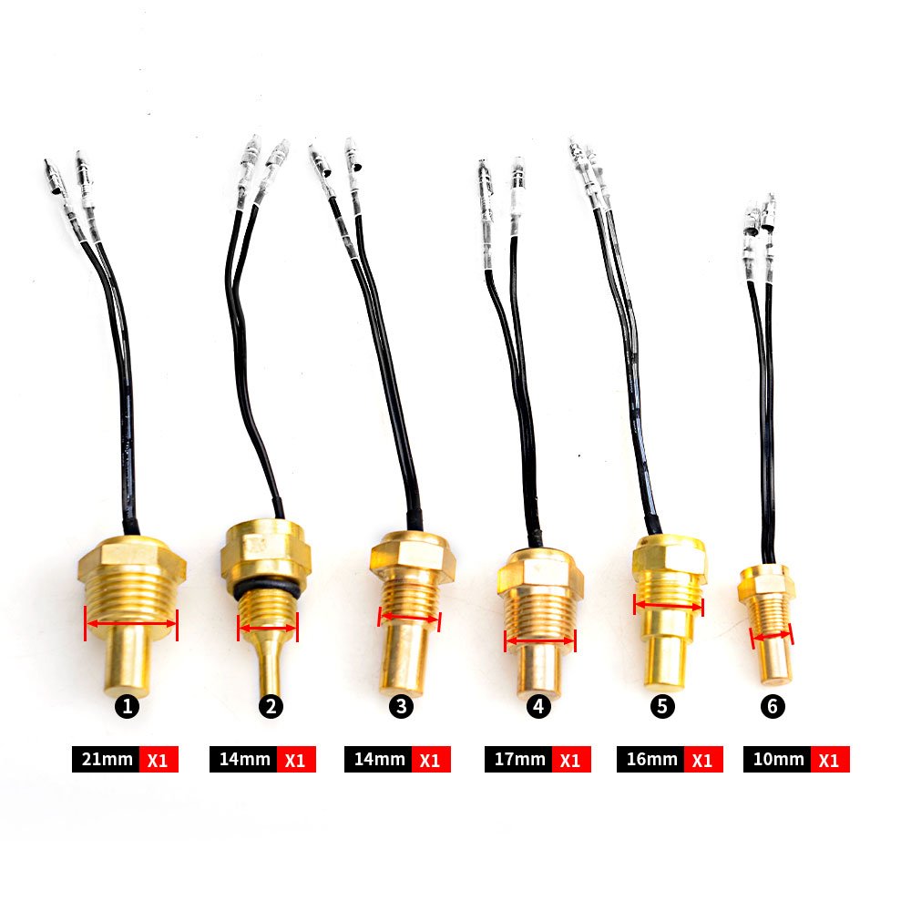 12V/24V Water Temperature Sensor Temp Sender 50K Head Plug 10MM 14MM 16MM For Auto Truck Gauge Electric Meter NPT 3/8 1/8