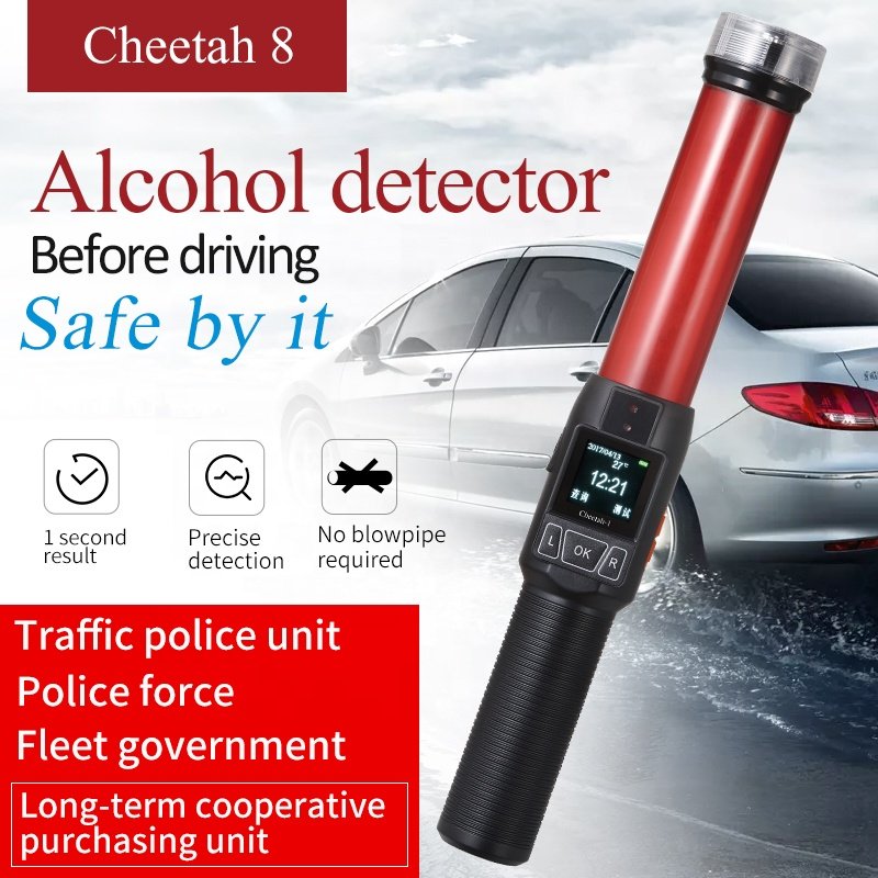 Quick alcohol tester with traffic baton function Accurate Alcohol Breath Tester Checker
