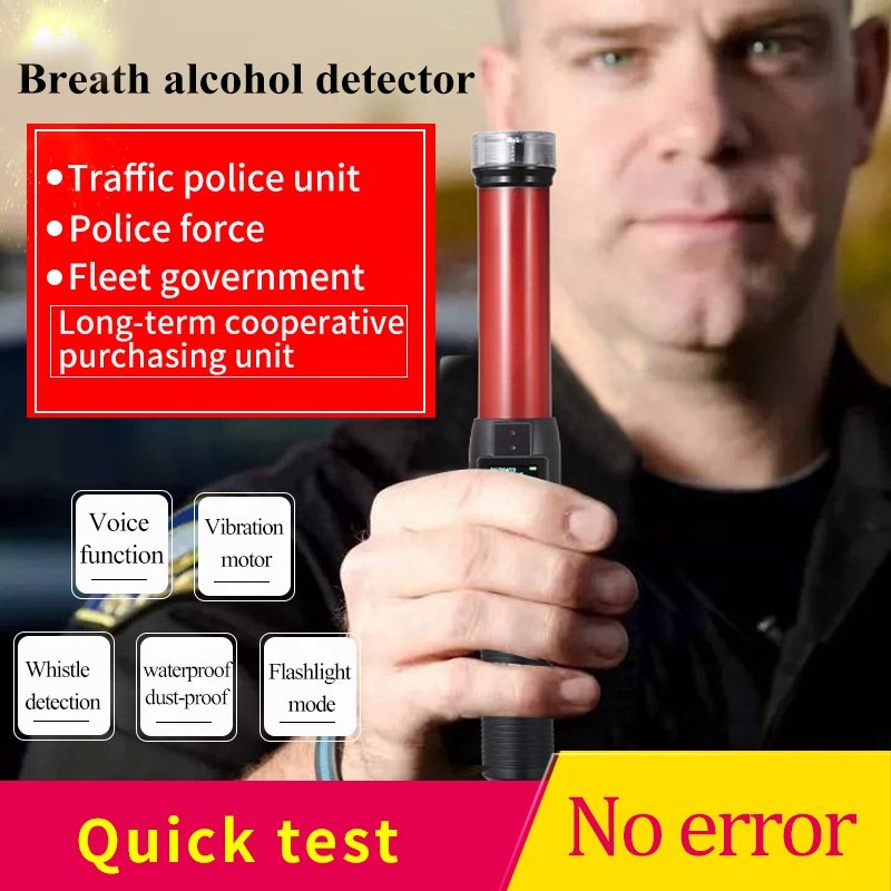 Quick alcohol tester with traffic baton function Accurate Alcohol Breath Tester Checker