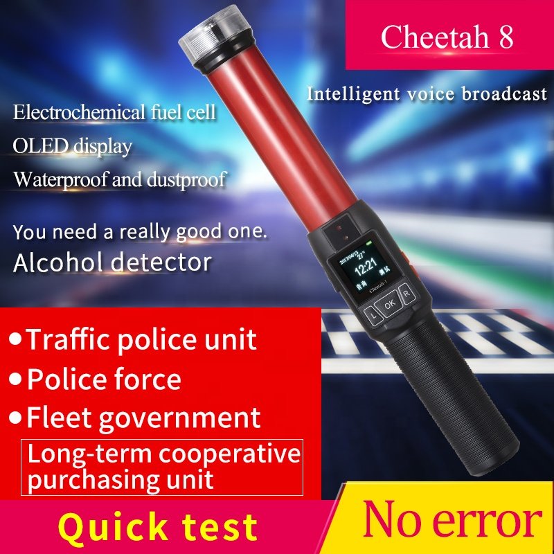 Quick alcohol tester with traffic baton function Accurate Alcohol Breath Tester Checker