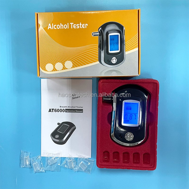 Automatic cleaning digital breath alcohol tester breath analyzer smart AT6000