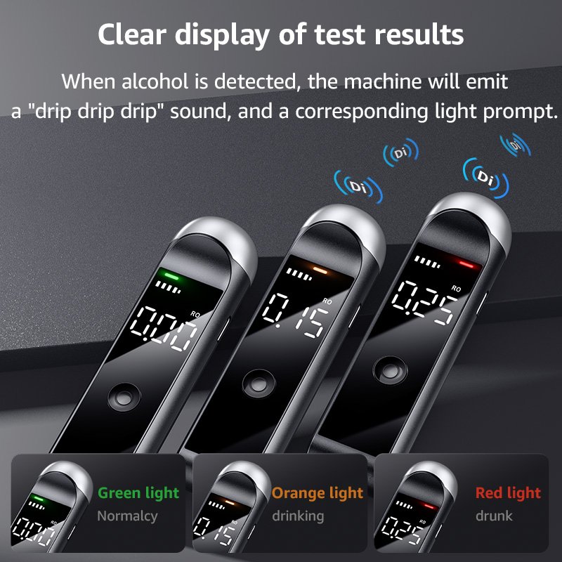 An Buy Breathalyzer alcoholmeter new design breath Alcotester alcohol tester for home/personal use/gift Mr black1000