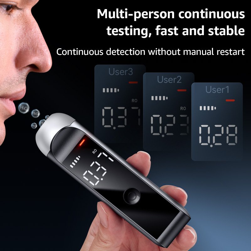 An Buy Breathalyzer alcoholmeter new design breath Alcotester alcohol tester for home/personal use/gift Mr black1000