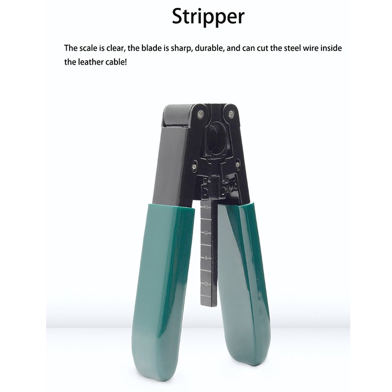 Wholesale FTTH Optical Fiber Fusion Tool Set Miller Fiber Stripping Pliers Kelaf Scissors Cutting Knife Used Connector Type FC