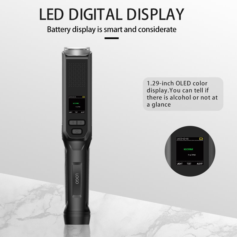 Customizable product logo color language high-precision digital measurement rechargeable handheld alcohol tester