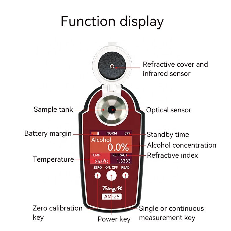 2022 New Alcohol Meter Digital Wine hydrometer refractometer for wine