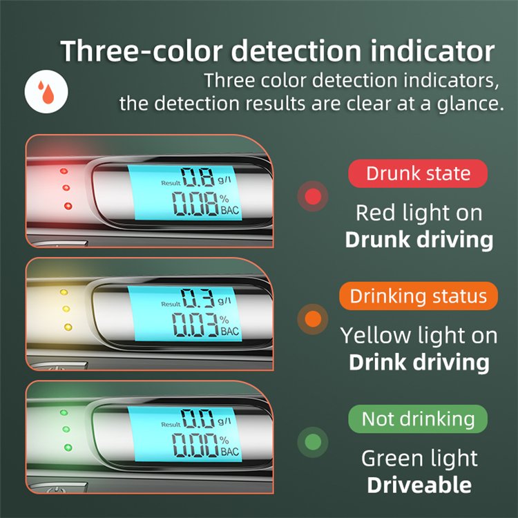 Wholesale Custom Breath Alcohol Detector Tester Portable Personal Breathalyser Alcohol Breath Tester