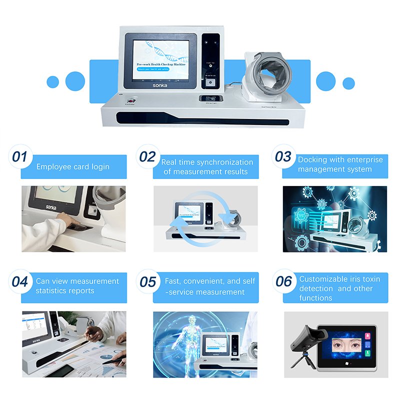 New trend pre work health checkup kiosk alcohol testing professional medical equipment with alcohol testers