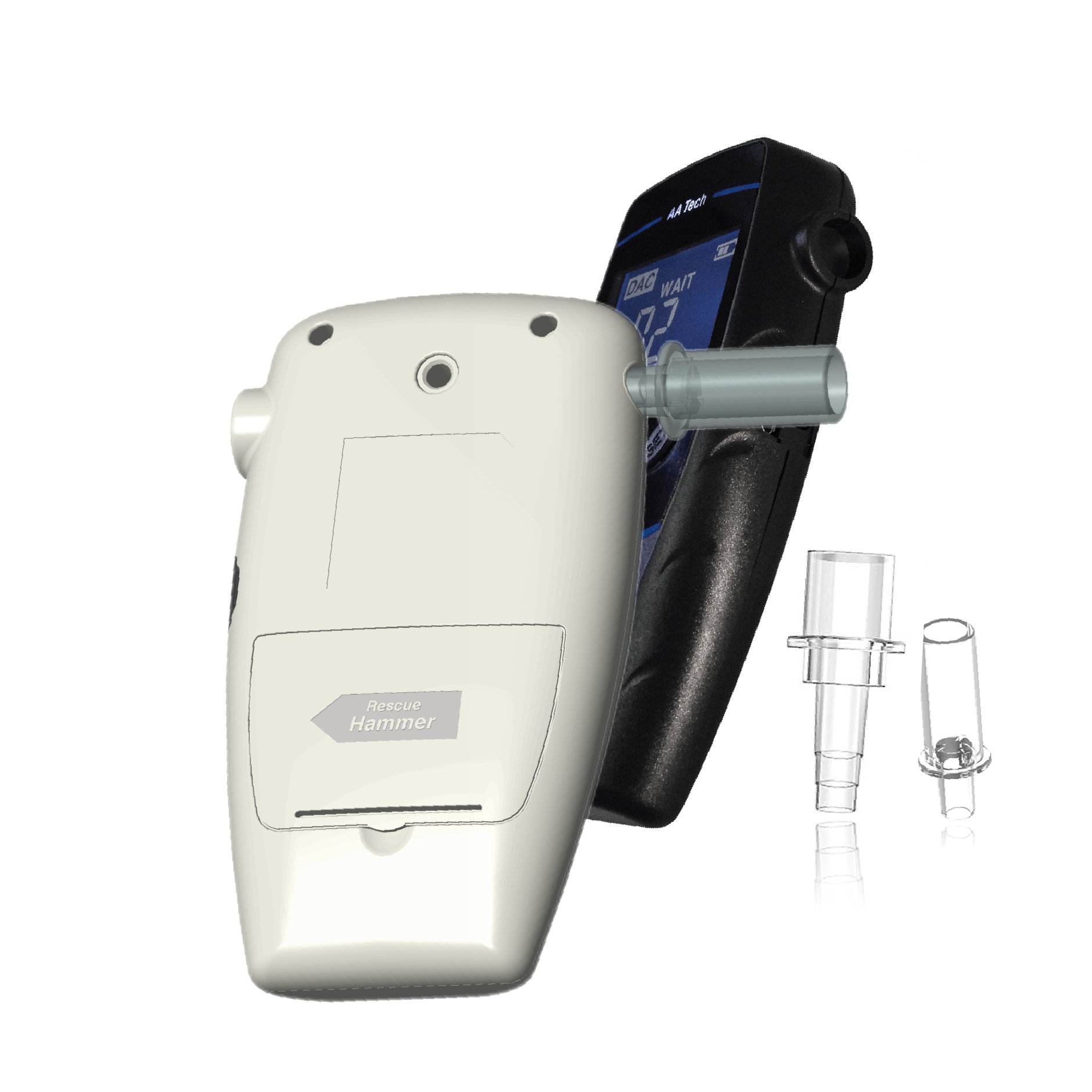 Patented alcohol tester with detachable rescue hammer and rechargeable battery breathalyzer year 2021