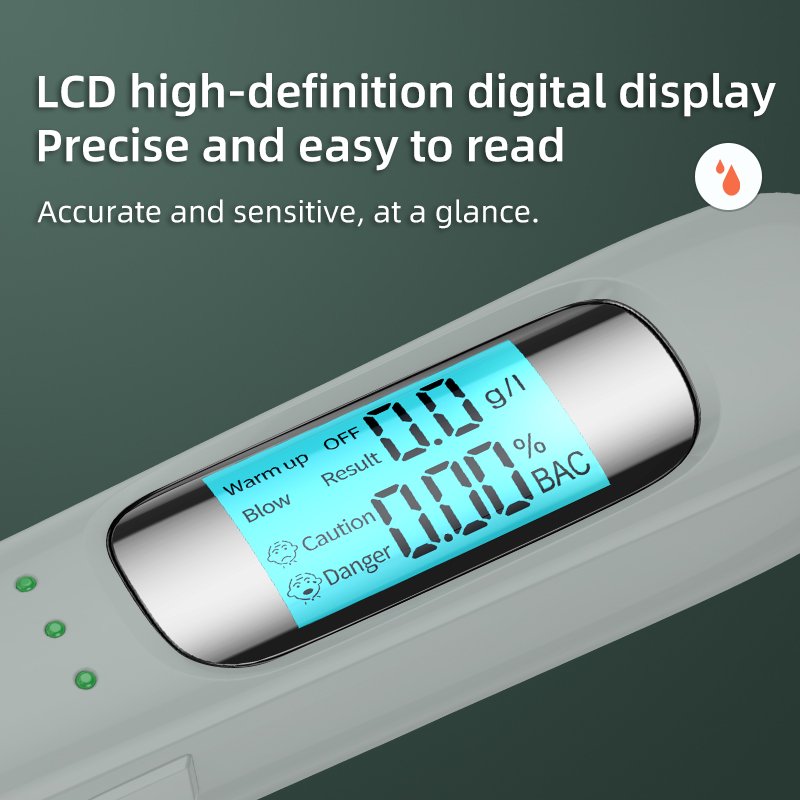 Hot Portable Alcohol Tester Breathing And Measuring Drunk tester Digital Display Breathalyzer Customizable Packaging/LOGO