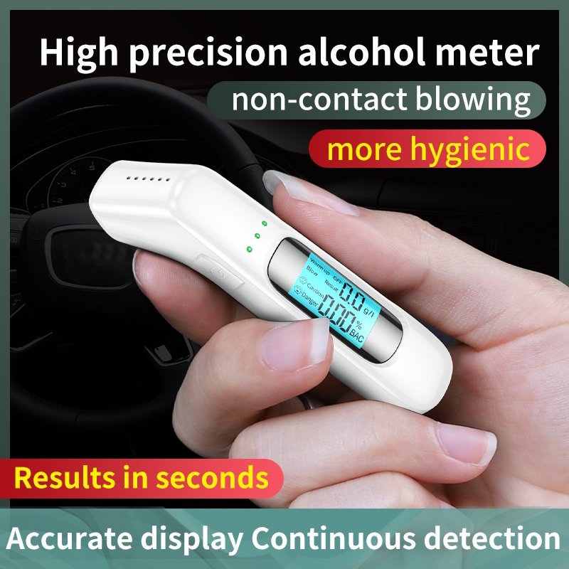 Hot Portable Alcohol Tester Breathing And Measuring Drunk tester Digital Display Breathalyzer Customizable Packaging/LOGO