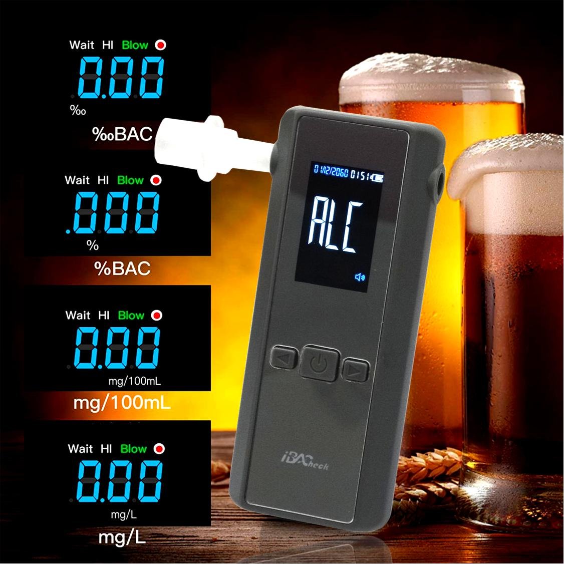 Fuel Cell sensor (13x13mm) alcohol tester AA2098 breathalyzer with voice announcement iBACheck