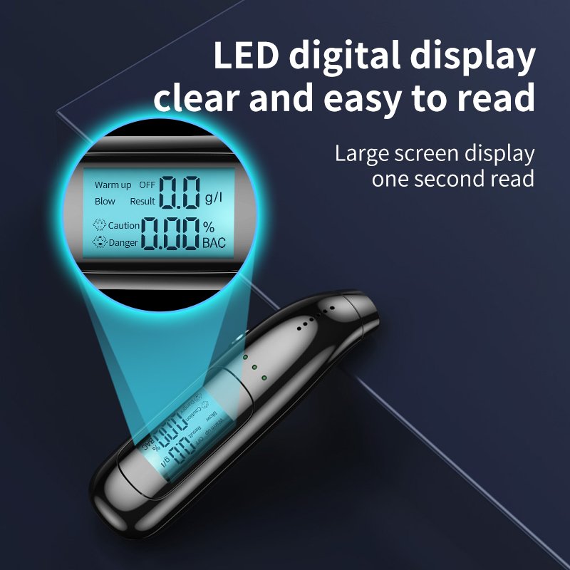 High sensitivity direct thermal alcohol sensor High precision alcohol tester drunk alarm reminder Breath alcohol tester