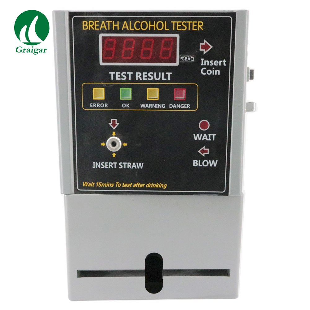 AT319 Coin Operated Breathalyzer Alcohol Tester Commercial Breathalyzer 0.000-2.000mg/l