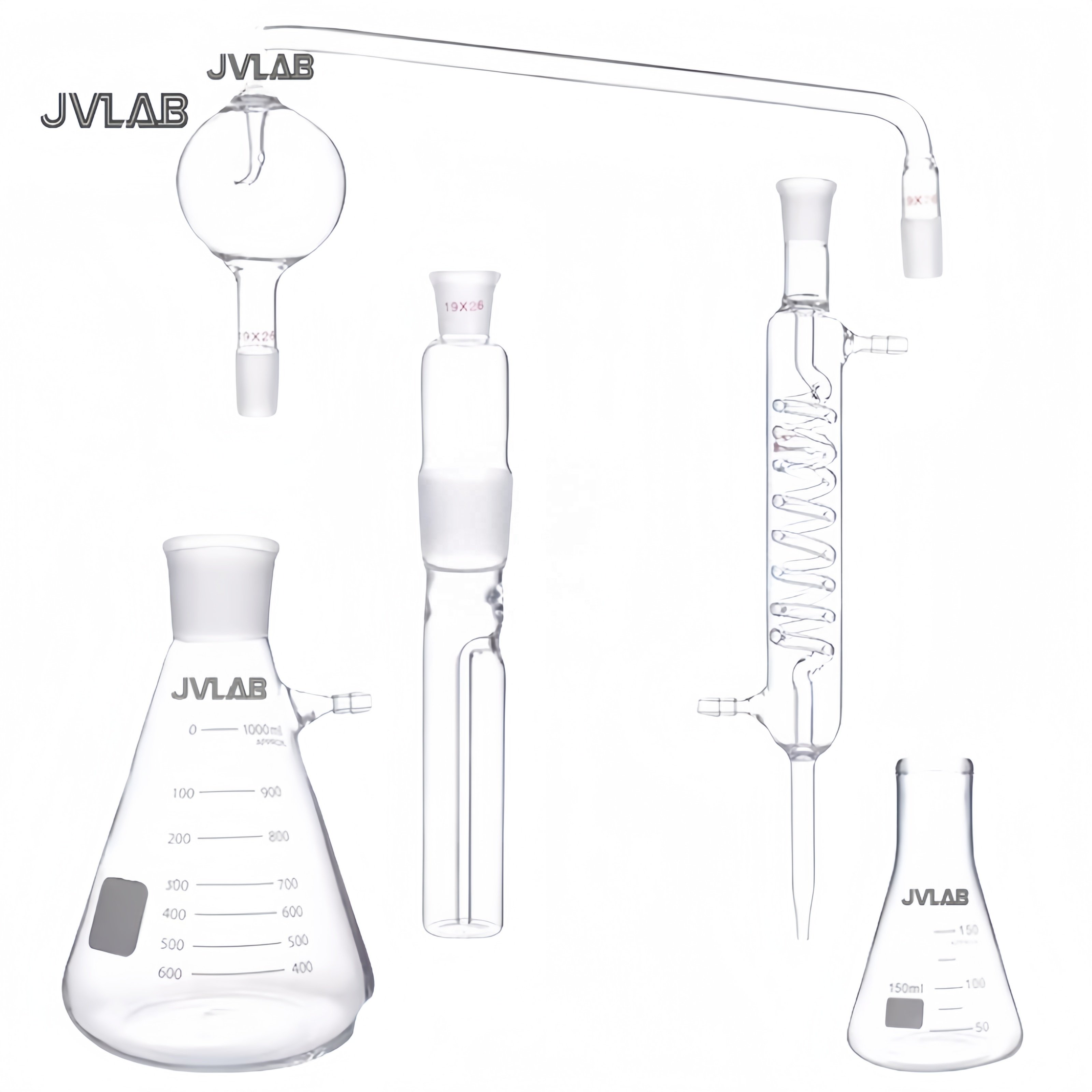 Lab Glassware Volatile Acid Measuring Device Single Boiling Distillation Unit Steam Still Alcohol Tester 1000ml