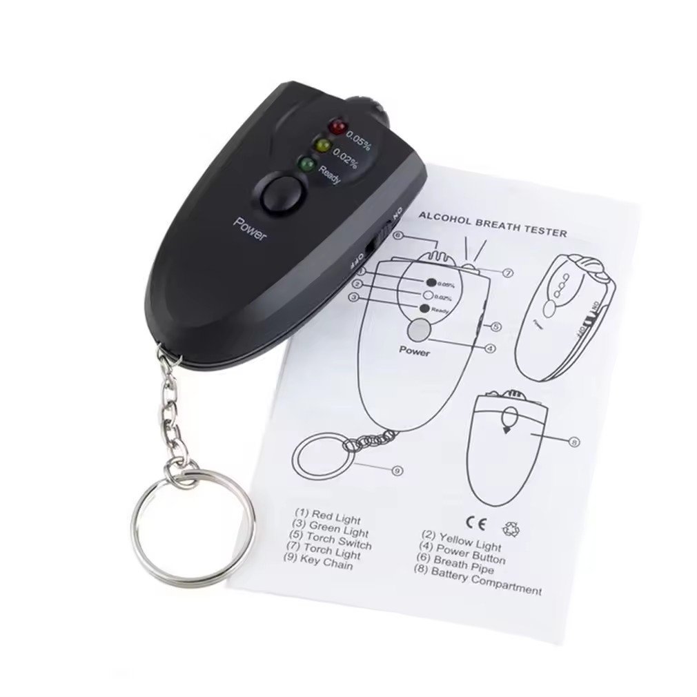 Best Quality Alcohol Tester Portable Keychain Design LED Alcohol Breath Analyser Alcohol Breath Tester