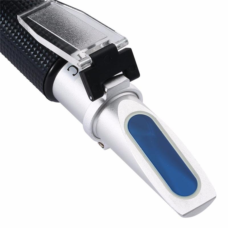 Hand held 0-80% Alcohol refractometer ATC spirits tester Alcoholometer (single scales) Adjustable manual focusing Aluminum