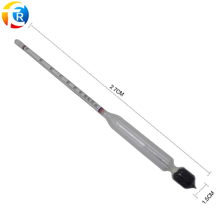 Alcohol Hydrometer Alcohol Level Indicator Meter 0 - 100% Alcohol Meter Spirit Level Tester