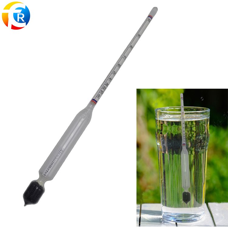 Alcohol Hydrometer Alcohol Level Indicator Meter 0 - 100% Alcohol Meter Spirit Level Tester