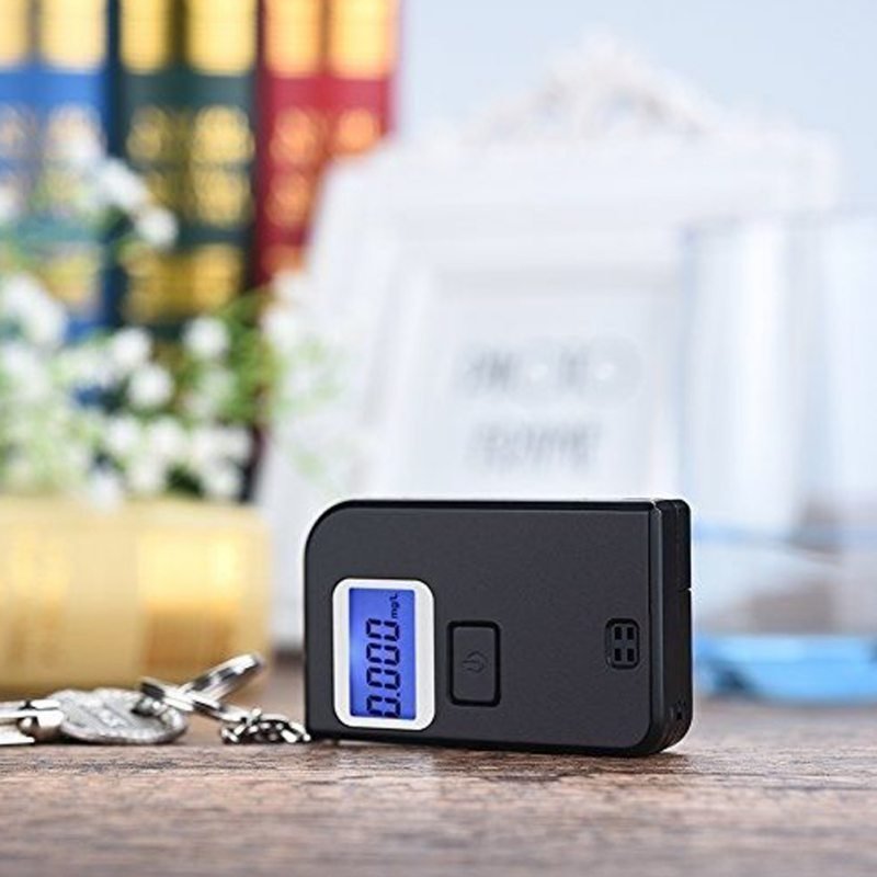 Mini Alcohol Digital Tester Keychain Portable Breathalyzer With LCD