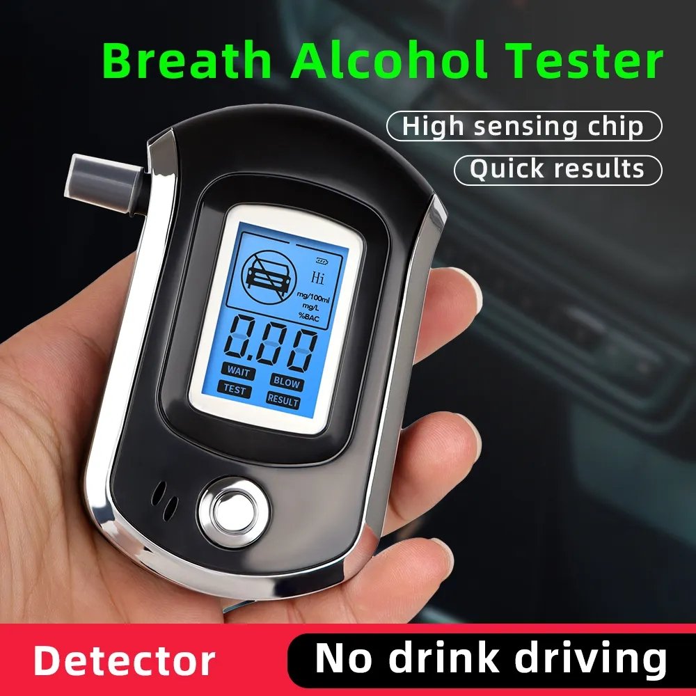 HEDAO Digital Display Breath Alcohol Tester With Blue Backlight Alcohol Detector Alcoholic Breathalyzer Monitoring