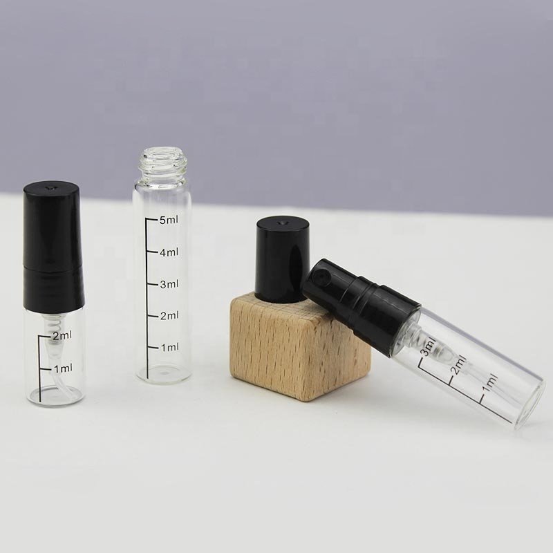 2ml 3ml 5ml mini empty perfume tester sample 2ml perfume oil decant glass spray bottle