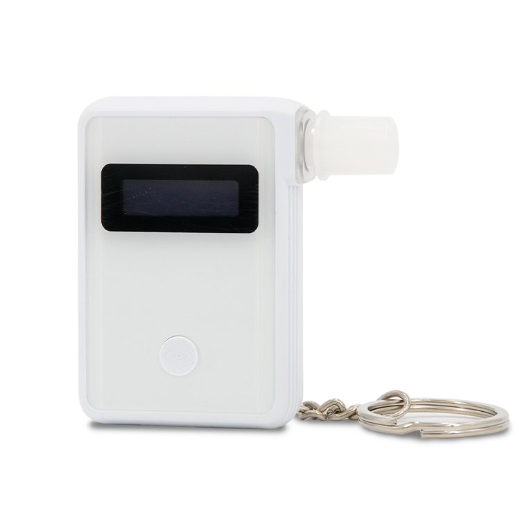High Quality Portable Handheld Key Chain OLED Screen Digital Breathalyzer Alcohol Detectors/Testers with Smartphone App