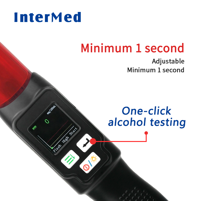Rechargeable alcohol tester Fast screening traffic baton law enforcement led light