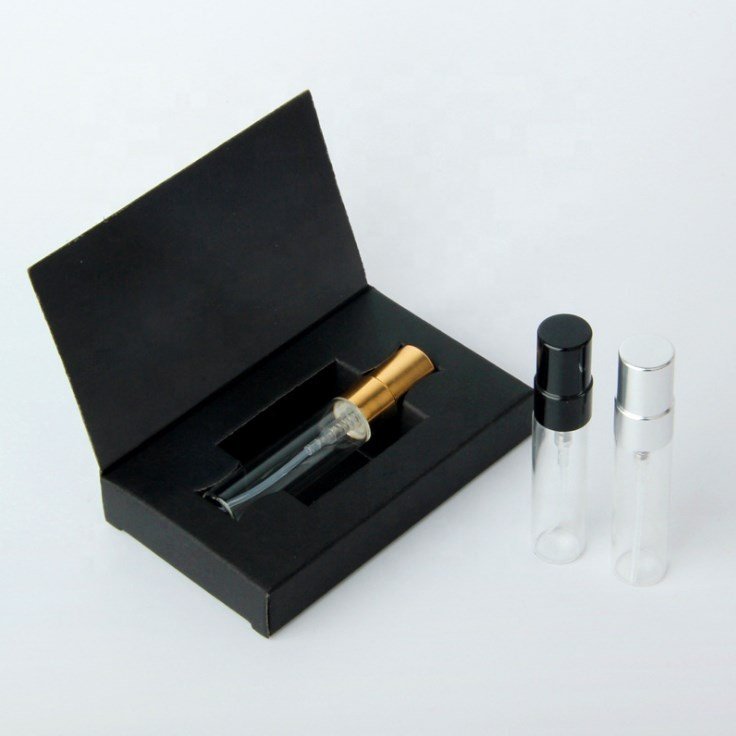 Mini Sample 3Ml 5Ml 10Ml Empty Tester Clear Glass Pump Spray Bottle Vials For Pocket Perfume With Paper Box Packaging
