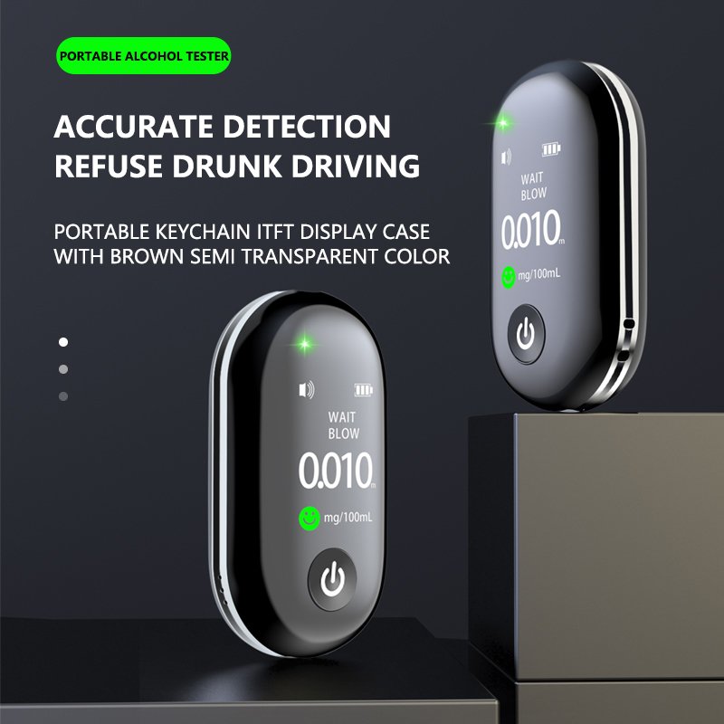 New Professional Digital Alcohol Detector with Portable Breathalyzer and LCD Display for Personal Use