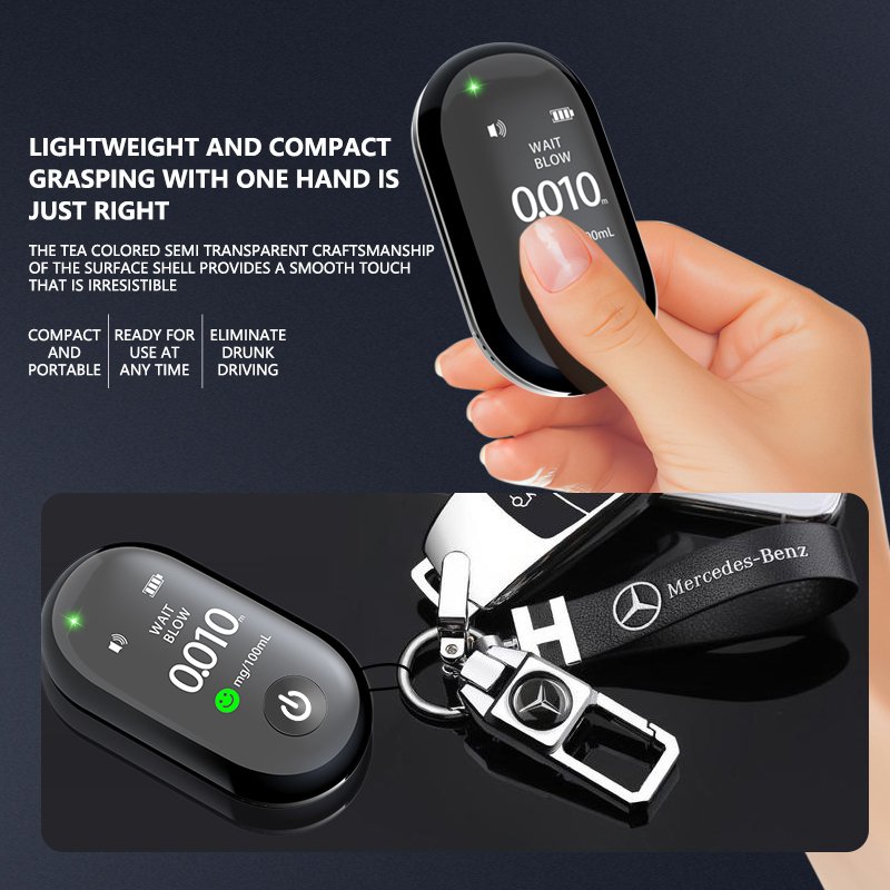New Professional Digital Alcohol Detector with Portable Breathalyzer and LCD Display for Personal Use