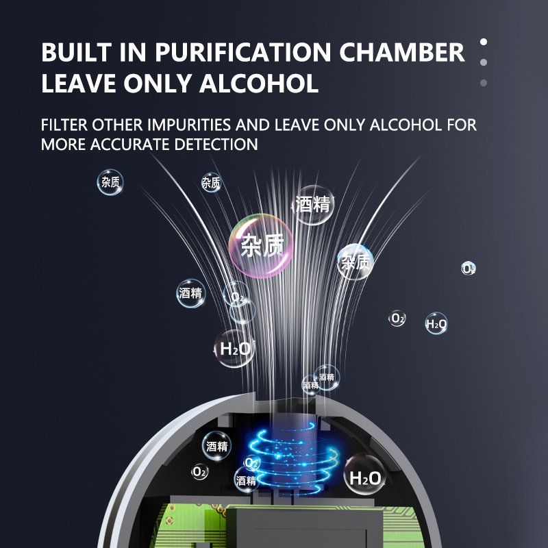 New Professional Digital Alcohol Detector with Portable Breathalyzer and LCD Display for Personal Use