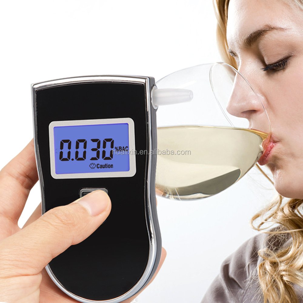 GREENWON Semiconductor Sensor AT-818 Alcohol Tester Black Alcohol meter Breathalyser Accuracy +/-0.01%BAC