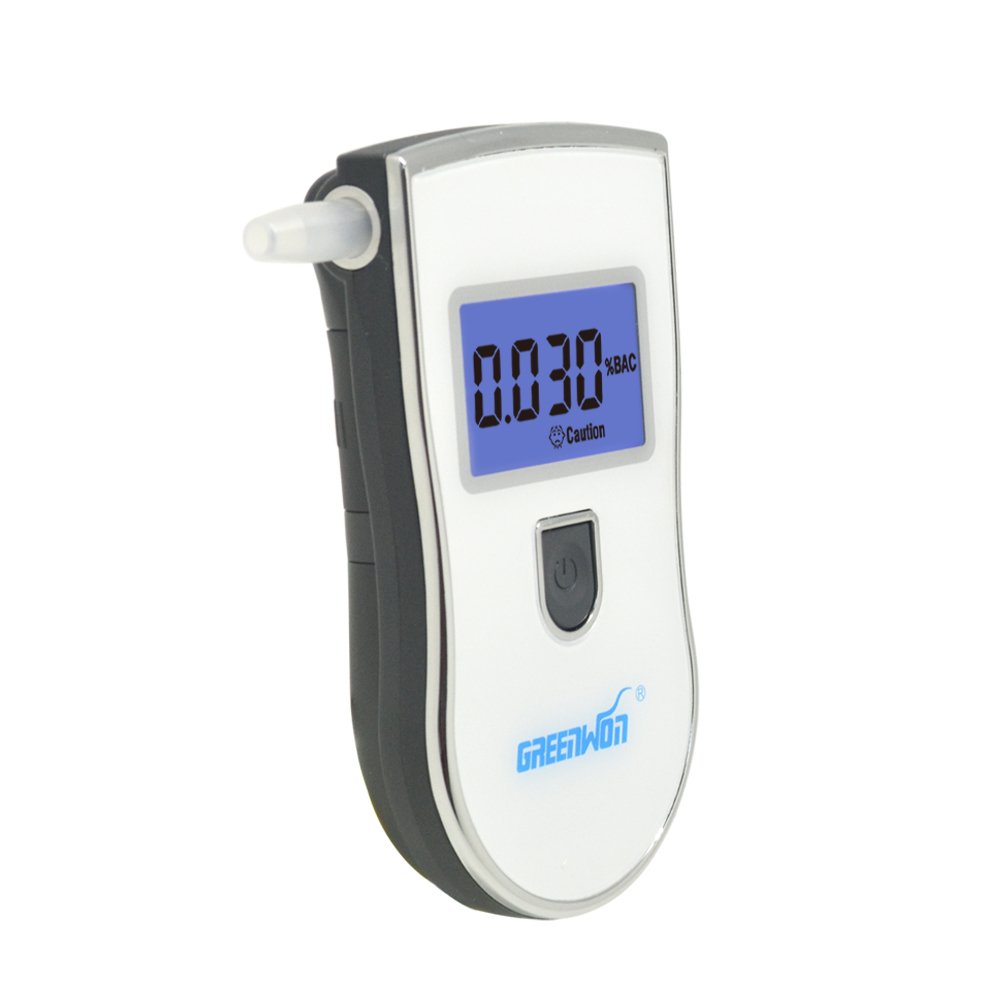 GREENWON Semiconductor Sensor AT-818 Alcohol Tester Black Alcohol meter Breathalyser Accuracy +/-0.01%BAC