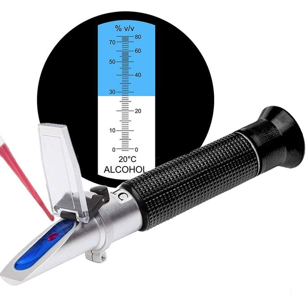 Hot Selling Professional Handheld Alcohol 0-80% Test Refractometer with ATC Wine Tester Meter Measure Instrument