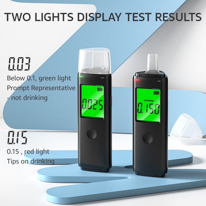 Breathalyzer alcoholmeter digital can OEM color Detector Alcotester breath alcohol teste for home/personal use/gift Mr black 05