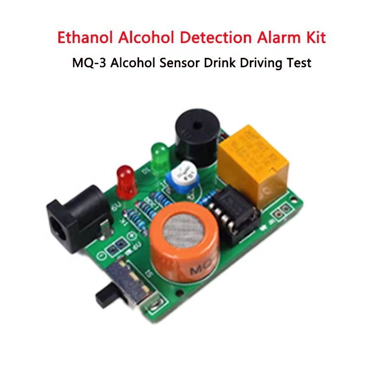 MQ-3 Ethanol Detection Alarm Kit Alcohol Electronic Tester DUI Gas Sensor Board