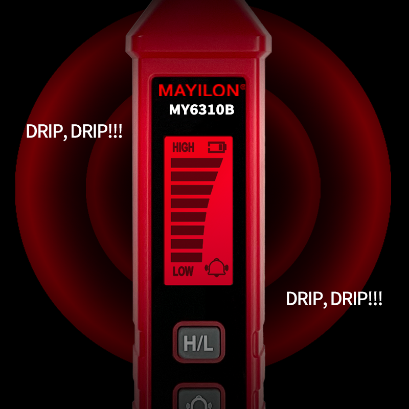 MYILON MY6310B Gas Leak Detector 0-1000PPM Sound Screen Alarm Combustible Flammable Natural Methane Mini Gas Detector