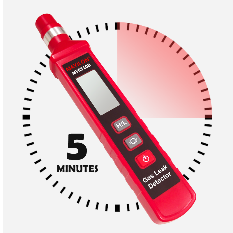 MYILON MY6310B Gas Leak Detector 0-1000PPM Sound Screen Alarm Combustible Flammable Natural Methane Mini Gas Detector