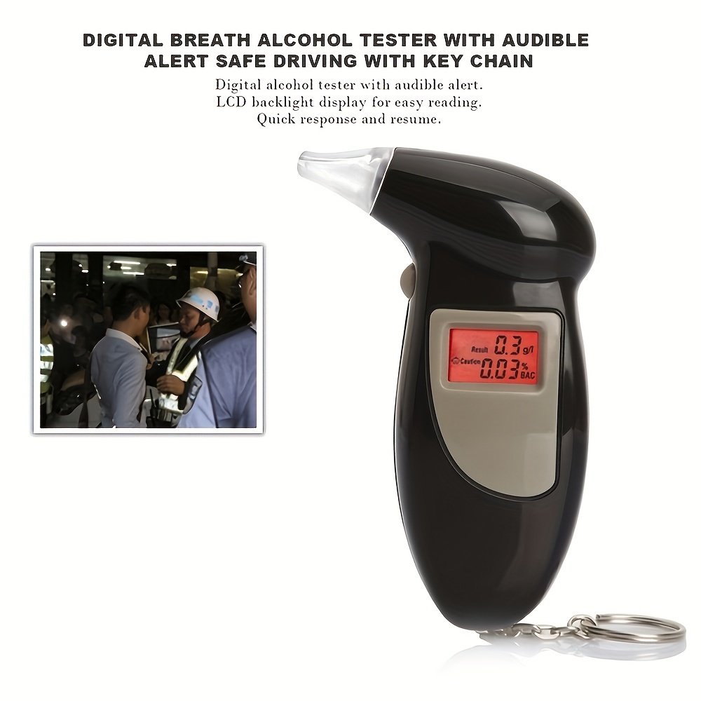 High accuracy Blowing Semi Sensor LCD alcohol tester Display fast Detection Alcohol Tester Breathalyzer Detector
