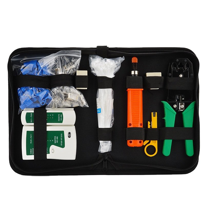 kit box rj45 crimping tool wire cutter cable stripping Combination set multitool Multiple ardware Free To Match Networking 10In1