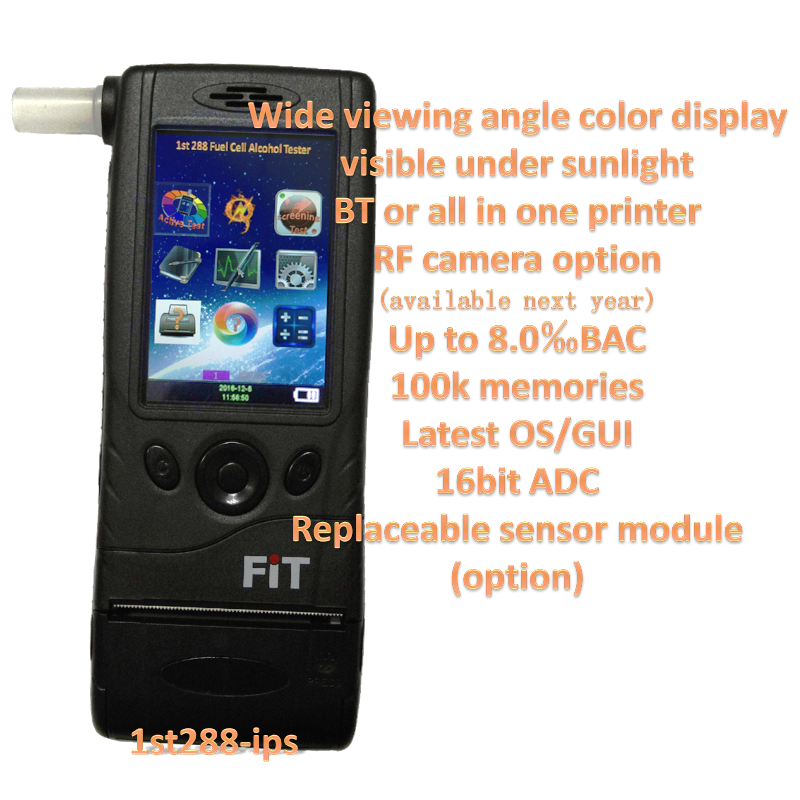 FiT333 Professional alcohol tester Fuel Cell breathalyzer. 3.5"ips resistive touch panel