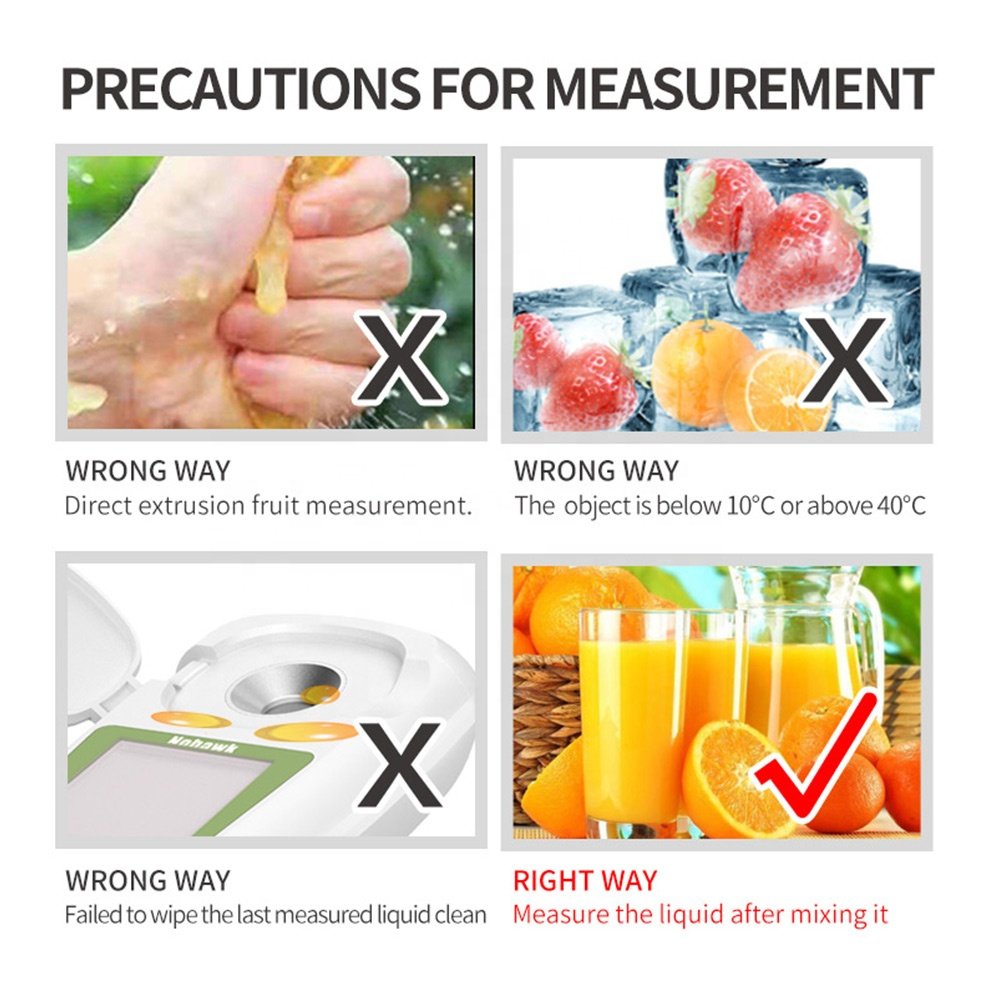 Digital Refractometer Saccharimeter Densimeter for Fruit Wine Beer Alcohol Sugar Concentration Tester 0~35% Sugar Brix Meter
