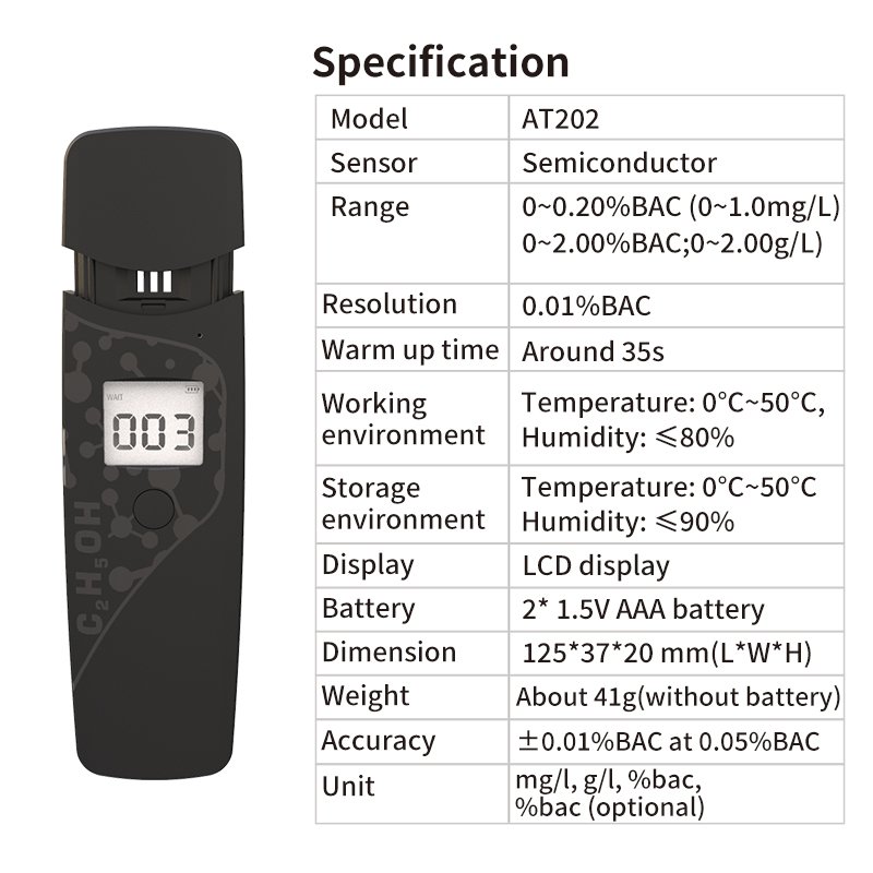 Fast Check Detector Alcohol Tester Breathalyzer Mini Portable Tester Japan Driving