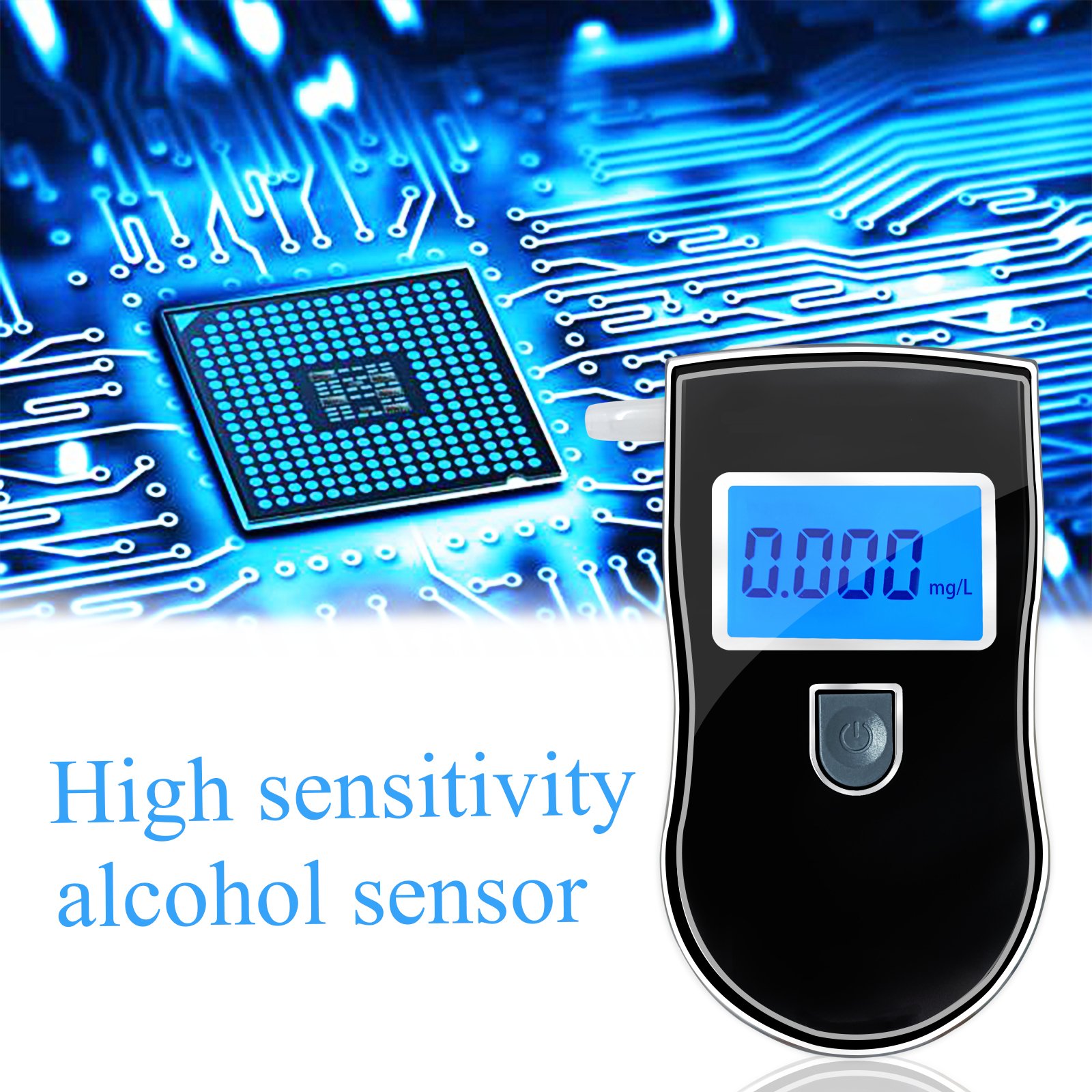 Digital Alcohol Detector High Capacity Portable Breath Alcohol Tester Alcohol tester Breathalyzer Professional