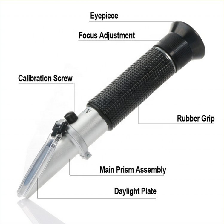 Alcohol Refractometer 0-80% V/V spirit tester wine meter Alcoholometer hand-held liquor Whisky Brandy Vodka ATC