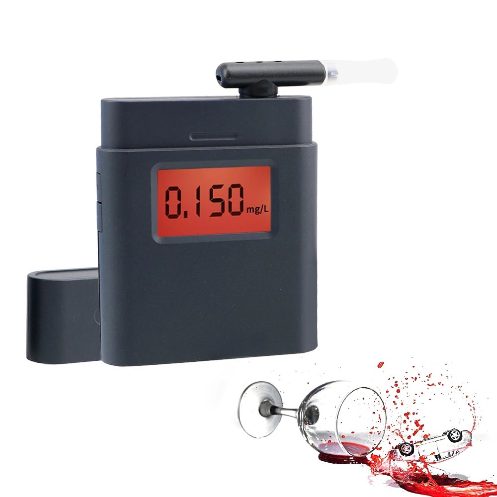 Professional Digital Breath Alcohol Tester Breath Analyzer Breathalyzer Alcohol Detector